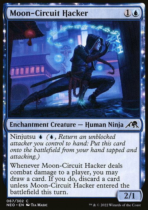 Moon-Circuit Hacker, Kamigawa: Neon Dynasty #67, Magic: The Gathering card