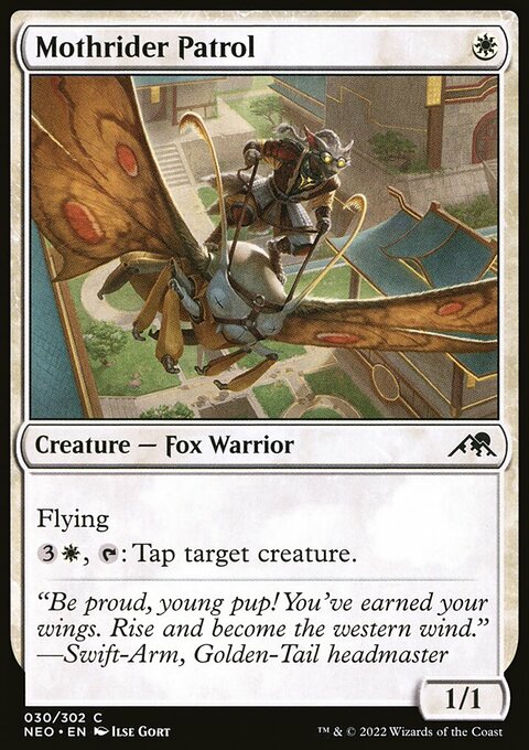 Mothrider Patrol, Kamigawa: Neon Dynasty #30, Magic: The Gathering card