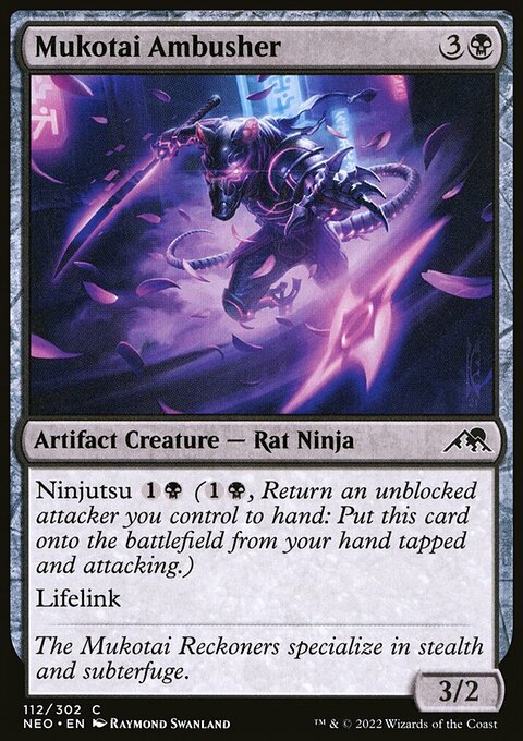 Mukotai Ambusher, Kamigawa: Neon Dynasty #112, Magic: The Gathering card