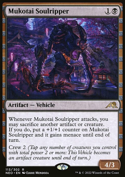 Mukotai Soulripper, Kamigawa: Neon Dynasty #113, Magic: The Gathering card