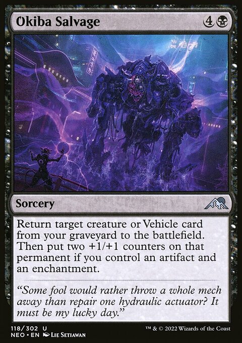 Okiba Salvage, Kamigawa: Neon Dynasty #118, Magic: The Gathering card