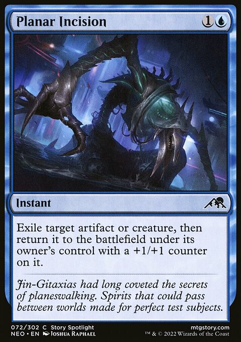 Planar Incision, Kamigawa: Neon Dynasty #72, Magic: The Gathering card
