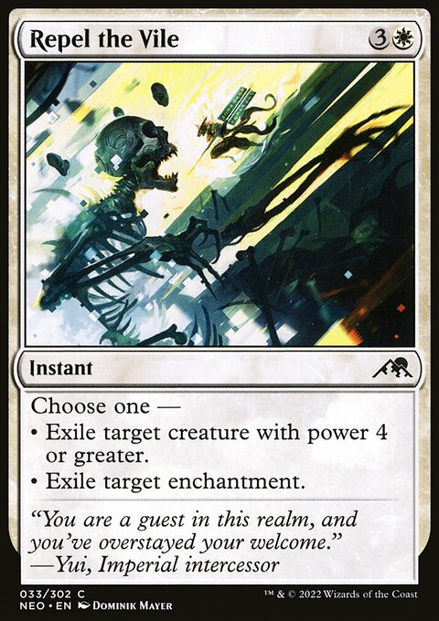 Repel the Vile, Kamigawa: Neon Dynasty #33, Magic: The Gathering card