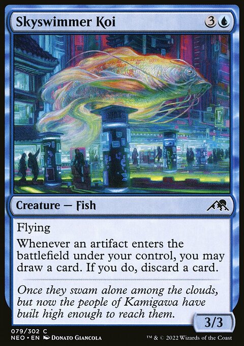 Skyswimmer Koi, Kamigawa: Neon Dynasty #79, Magic: The Gathering card