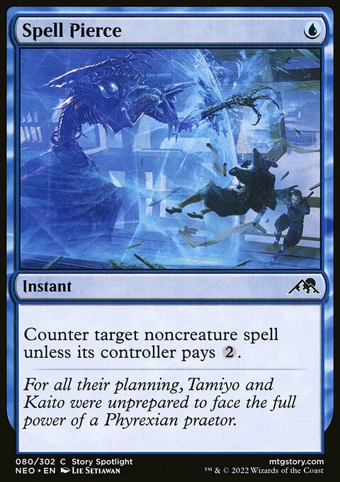 Spell Pierce, Kamigawa: Neon Dynasty #80, Magic: The Gathering card