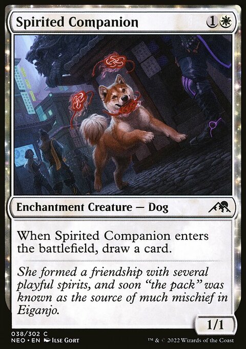 Spirited Companion, Kamigawa: Neon Dynasty #38, Magic: The Gathering card