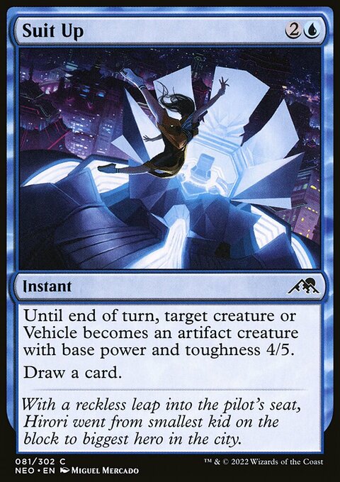 Suit Up, Kamigawa: Neon Dynasty #81, Magic: The Gathering card