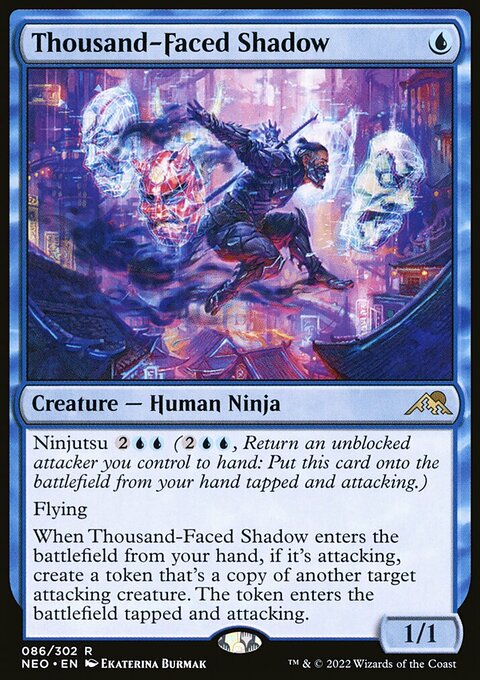 Thousand-Faced Shadow, Kamigawa: Neon Dynasty #86, Magic: The Gathering card