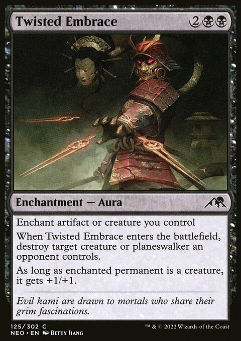 Twisted Embrace, Kamigawa: Neon Dynasty #125, Magic: The Gathering card
