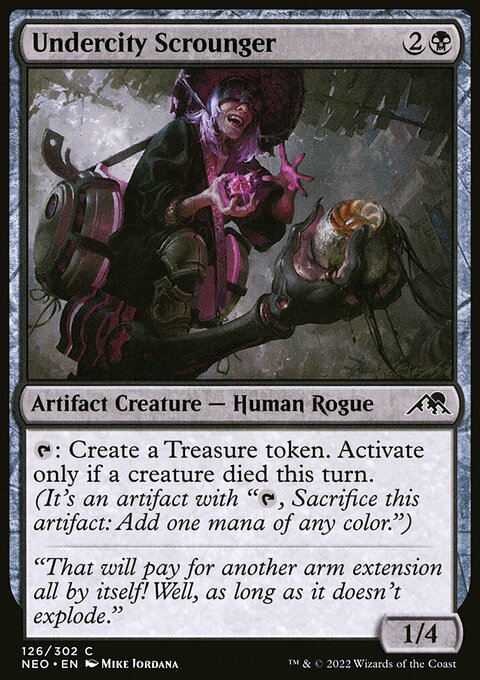 Undercity Scrounger, Kamigawa: Neon Dynasty #126, Magic: The Gathering card