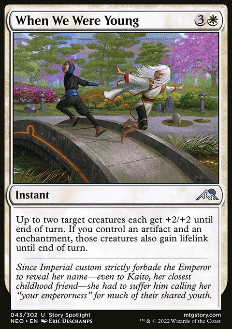 When We Were Young, Kamigawa: Neon Dynasty #43, Magic: The Gathering card