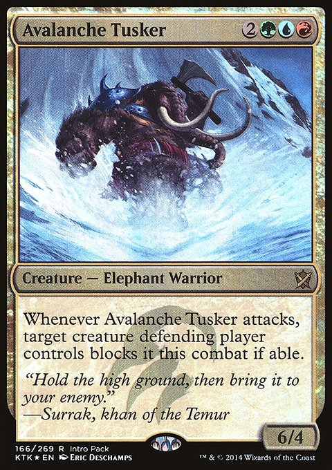Avalanche Tusker, Khans of Tarkir Promos #166, Magic: The Gathering card
