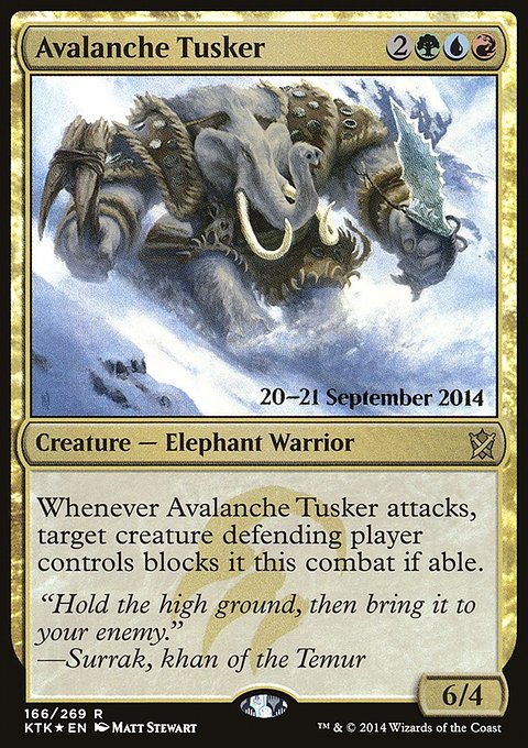 Avalanche Tusker, Khans of Tarkir Promos #166s, Magic: The Gathering card