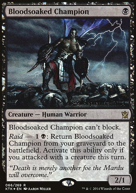 Bloodsoaked Champion, Khans of Tarkir Promos #66s, Magic: The Gathering card