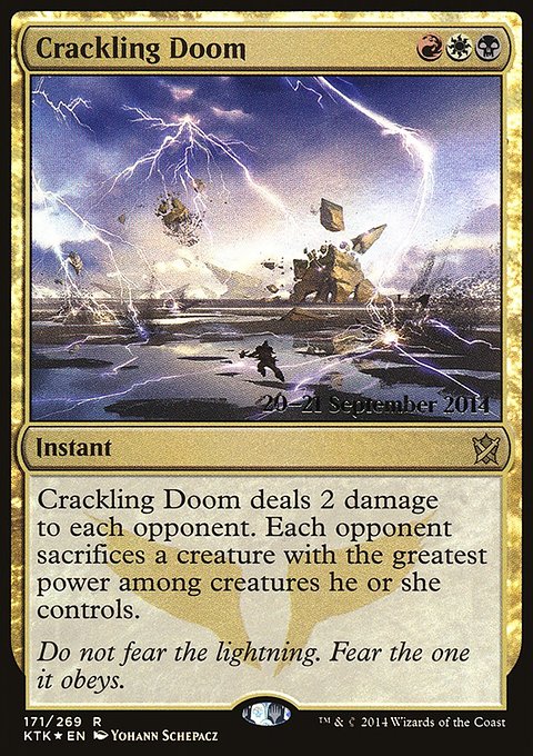 Crackling Doom, Khans of Tarkir Promos #171s, Magic: The Gathering card