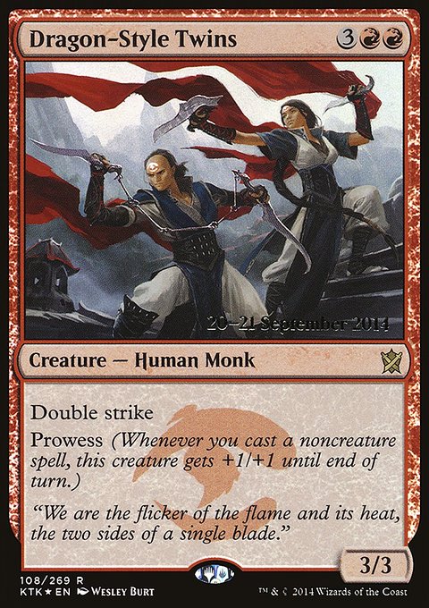 Dragon-Style Twins, Khans of Tarkir Promos #108s, Magic: The Gathering card