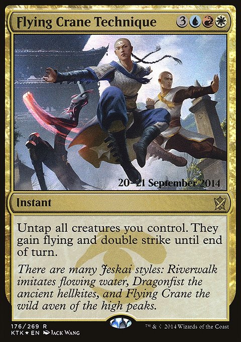 Flying Crane Technique, Khans of Tarkir Promos #176s, Magic: The Gathering card