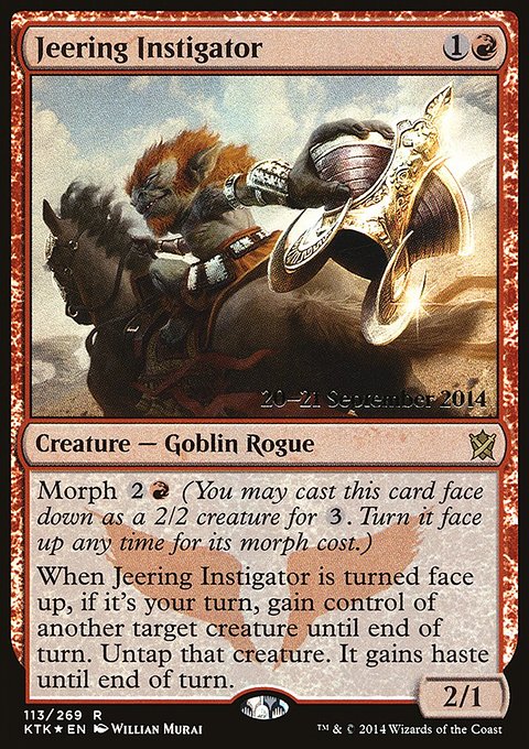 Jeering Instigator, Khans of Tarkir Promos #113s, Magic: The Gathering card