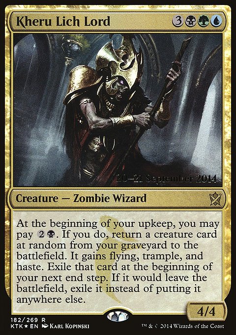 Kheru Lich Lord, Khans of Tarkir Promos #182s, Magic: The Gathering card