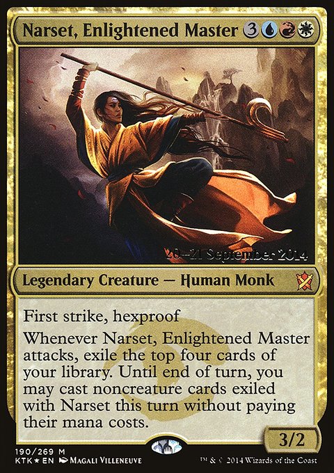Narset, Enlightened Master, Khans of Tarkir Promos #190s, Magic: The Gathering card
