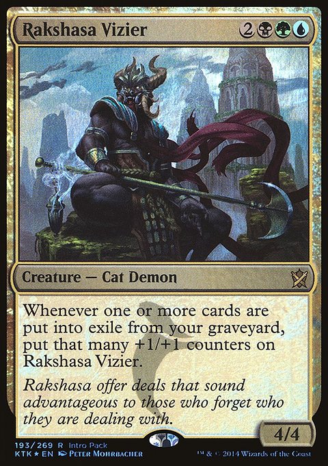 Rakshasa Vizier, Khans of Tarkir Promos #193, Magic: The Gathering card