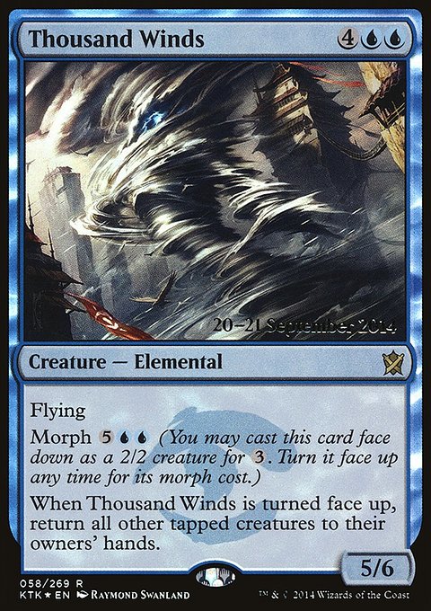 Thousand Winds, Khans of Tarkir Promos #58s, Magic: The Gathering card
