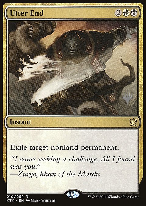 Utter End, Khans of Tarkir Promos #210p, Magic: The Gathering card