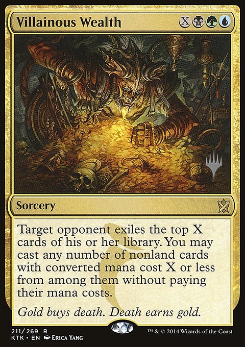 Villainous Wealth, Khans of Tarkir Promos #211p, Magic: The Gathering card