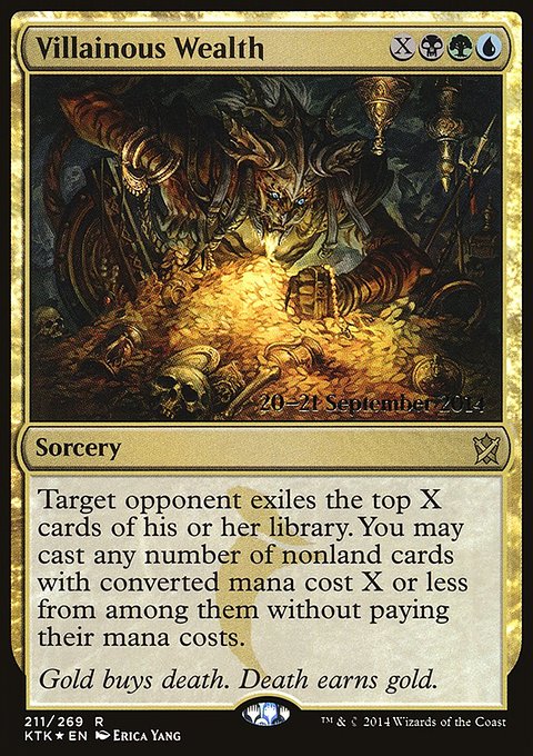 Villainous Wealth, Khans of Tarkir Promos #211s, Magic: The Gathering card
