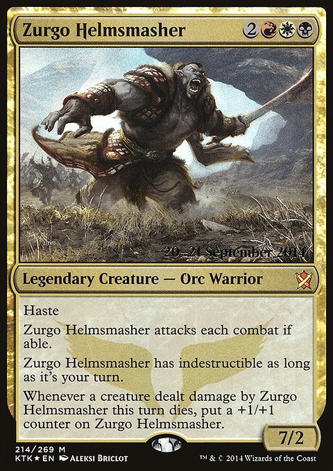 Zurgo Helmsmasher, Khans of Tarkir Promos #214s, Magic: The Gathering card