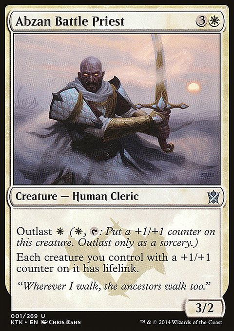 Abzan Battle Priest, Khans of Tarkir #1, Magic: The Gathering card
