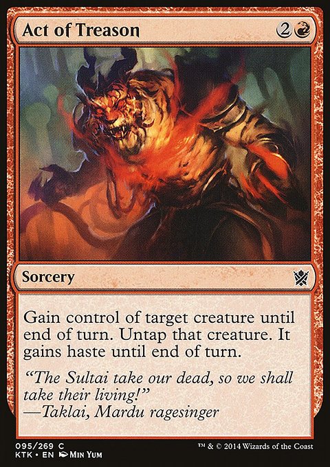 Act of Treason, Khans of Tarkir #95, Magic: The Gathering card