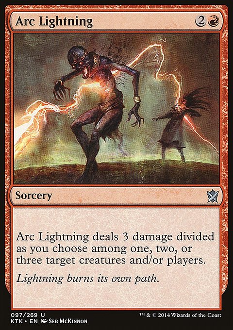 Arc Lightning, Khans of Tarkir #97, Magic: The Gathering card
