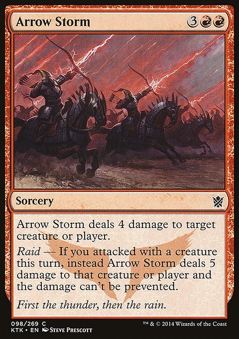 Arrow Storm, Khans of Tarkir #98, Magic: The Gathering card