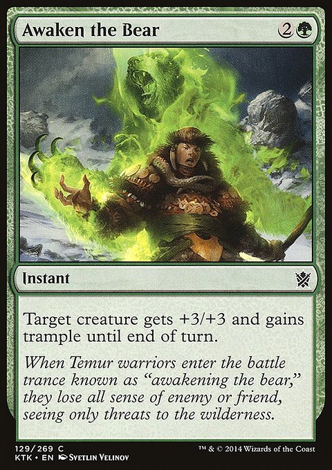 Awaken the Bear, Khans of Tarkir #129, Magic: The Gathering card