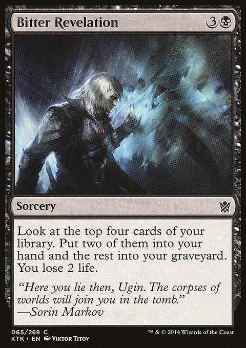 Bitter Revelation, Khans of Tarkir #65, Magic: The Gathering card
