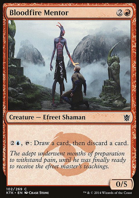 Bloodfire Mentor, Khans of Tarkir #102, Magic: The Gathering card