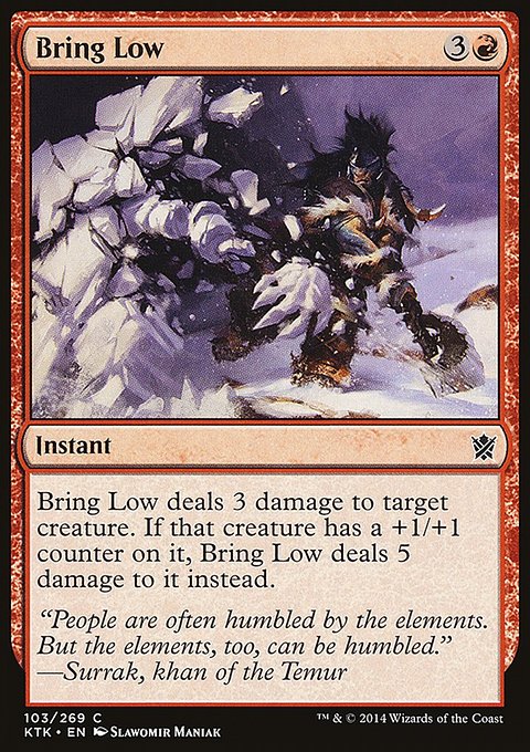 Bring Low, Khans of Tarkir #103, Magic: The Gathering card