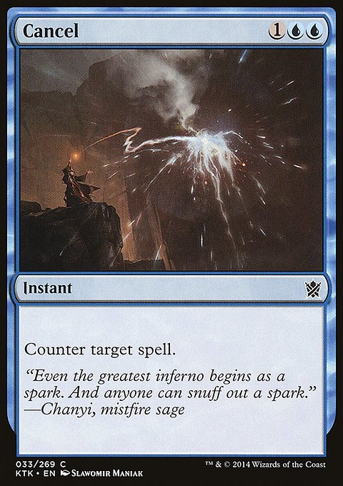 Cancel, Khans of Tarkir #33, Magic: The Gathering card