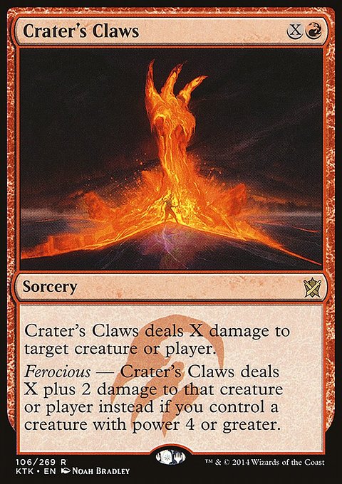 Crater's Claws, Khans of Tarkir #106, Magic: The Gathering card