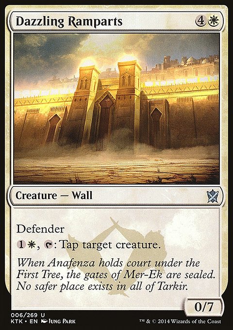 Dazzling Ramparts, Khans of Tarkir #6, Magic: The Gathering card