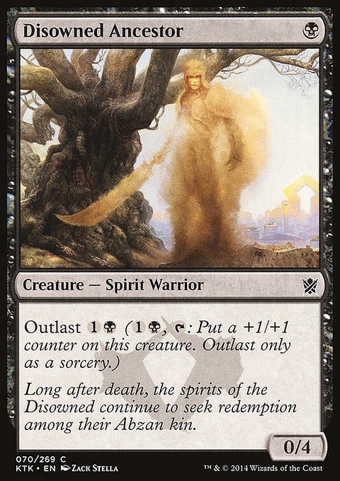 Disowned Ancestor, Khans of Tarkir #70, Magic: The Gathering card