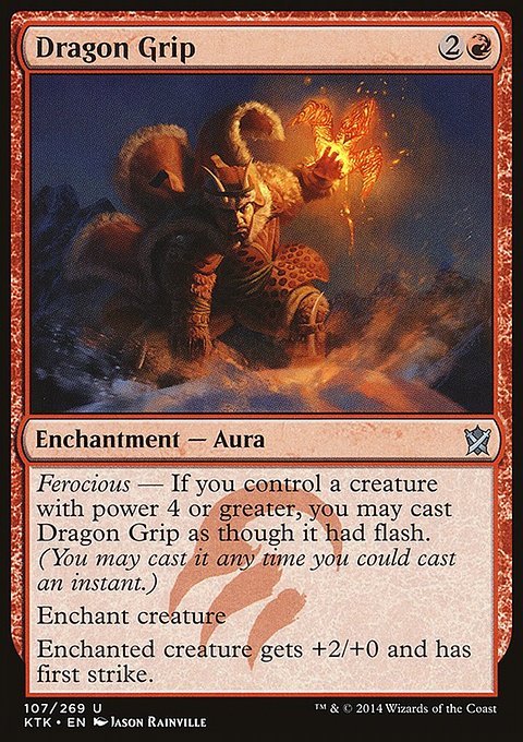 Dragon Grip, Khans of Tarkir #107, Magic: The Gathering card