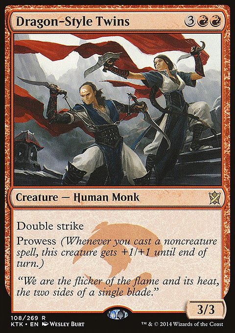 Dragon-Style Twins, Khans of Tarkir #108, Magic: The Gathering card