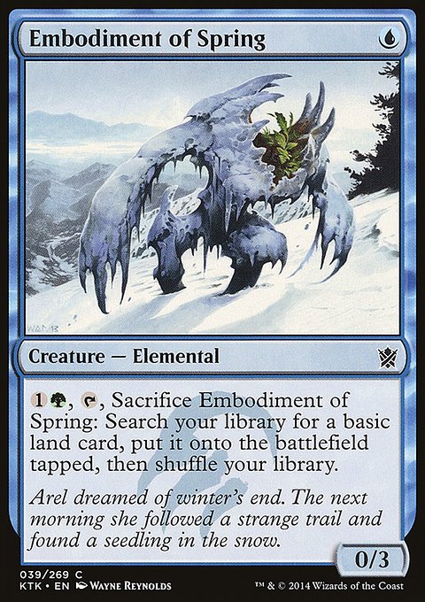 Embodiment of Spring, Khans of Tarkir #39, Magic: The Gathering card