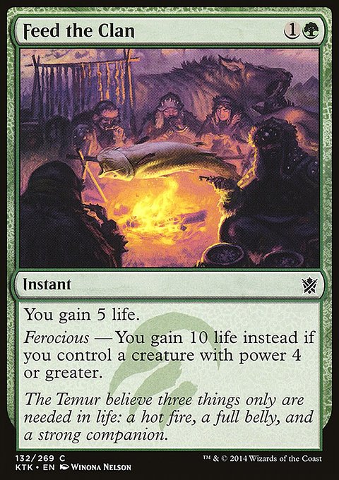 Feed the Clan, Khans of Tarkir #132, Magic: The Gathering card