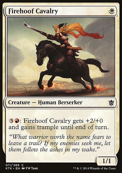 Firehoof Cavalry, Khans of Tarkir #11, Magic: The Gathering card