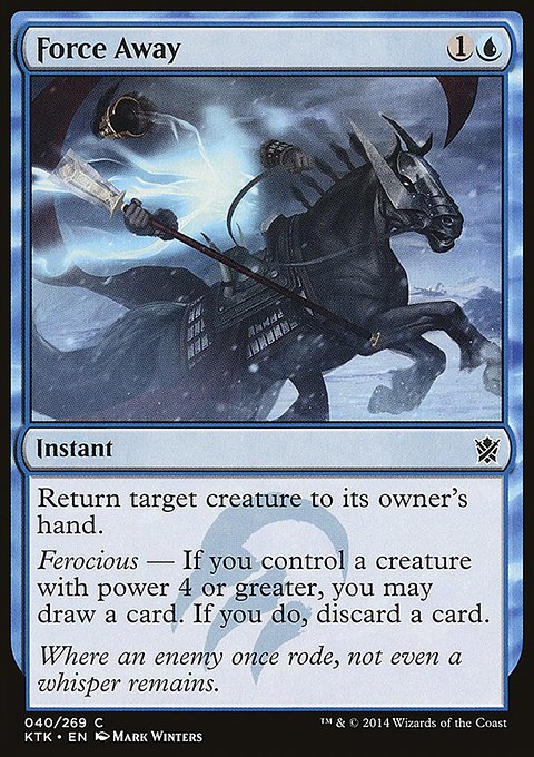 Force Away, Khans of Tarkir #40, Magic: The Gathering card