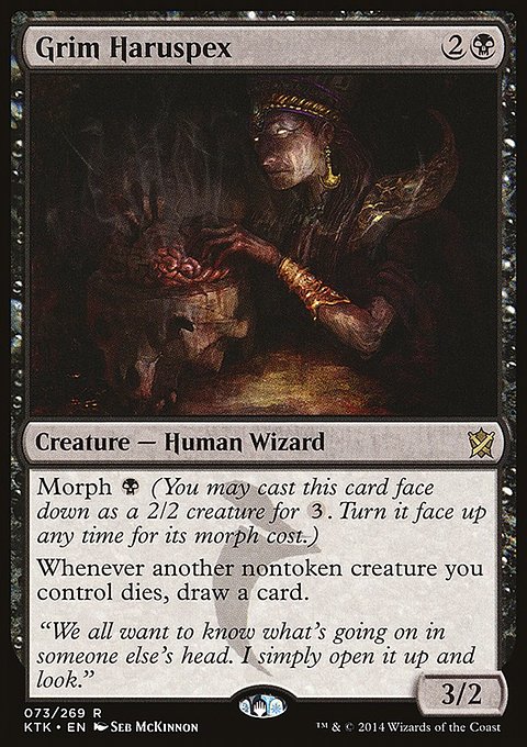 Grim Haruspex, Khans of Tarkir #73, Magic: The Gathering card