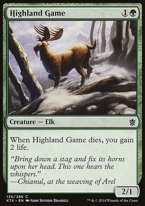 Highland Game, Khans of Tarkir #135, Magic: The Gathering card
